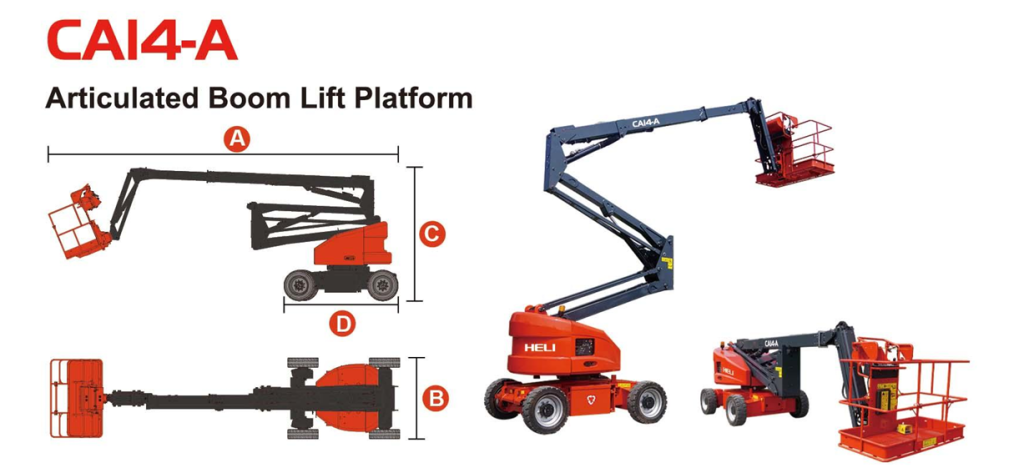 Xe nâng người Boom Lift Platform Heli 14m